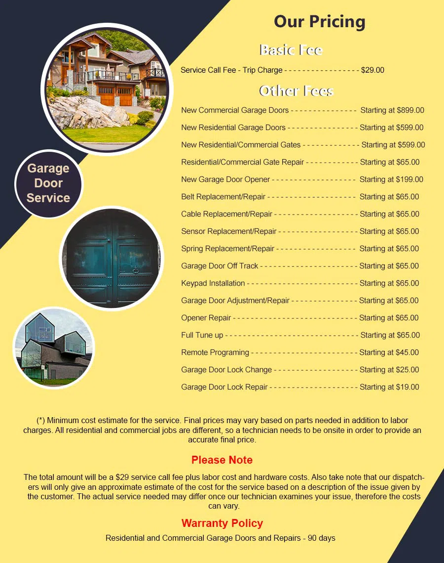 Elite Garage Door Service Washington, MI 586-648-0203 - pricelist6