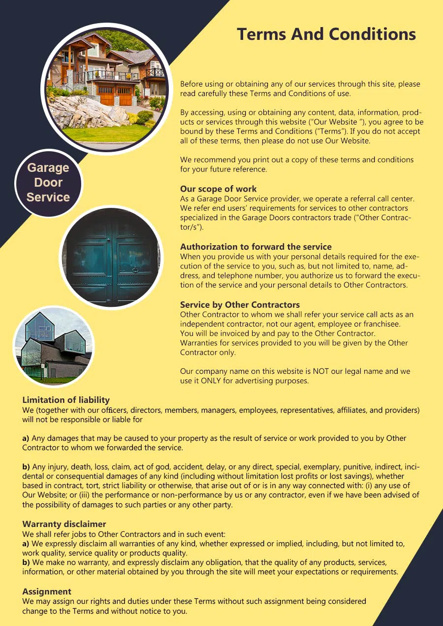 Elite Garage Door Service Washington, MI 586-648-0203 - terms6